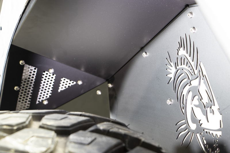 Jeep Wrangler Unlimited Inner Fender Kit - Rear - Fishbone Offroad - Aluminum - Raw - `18-`27